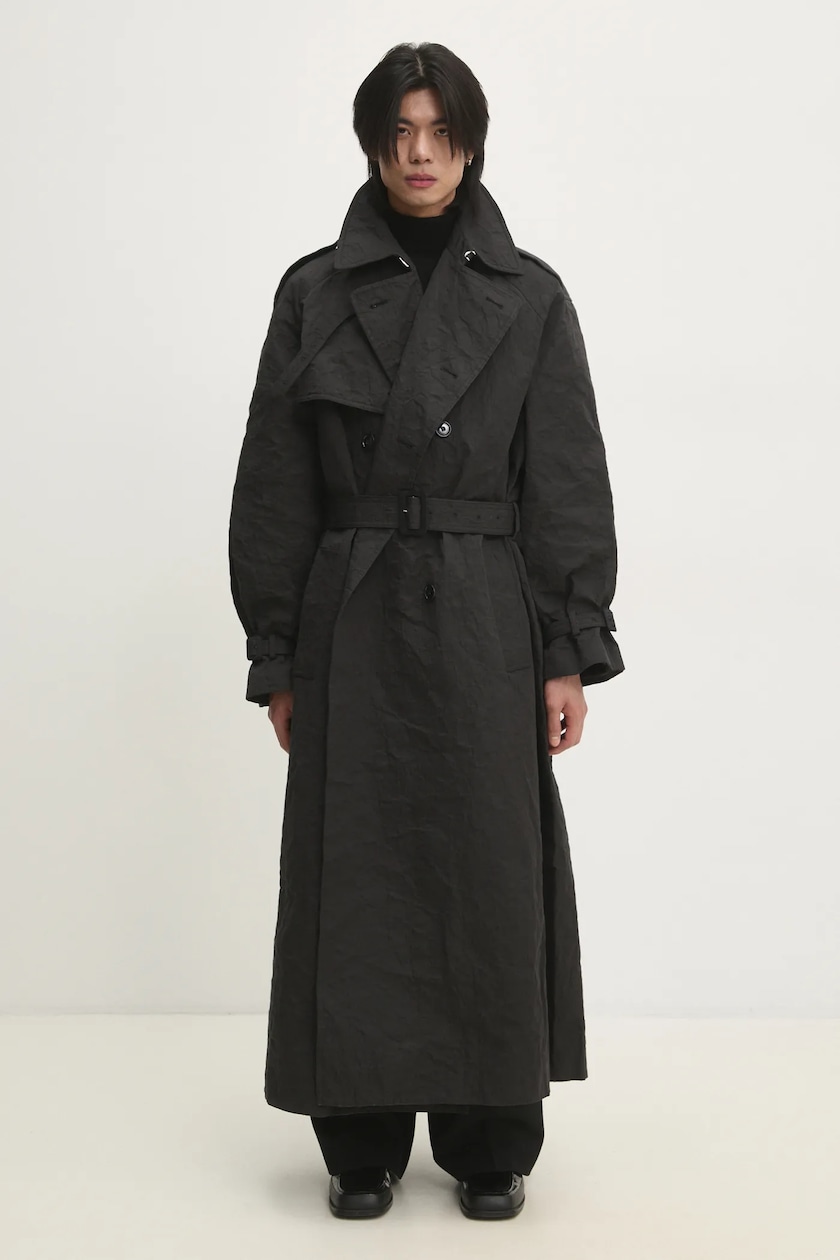 VETEMENTS trench coat Metalized Wrinkled Trenchcoat men's VETEMENTS trench coat Metalized Wrinkled Trenchcoat men's