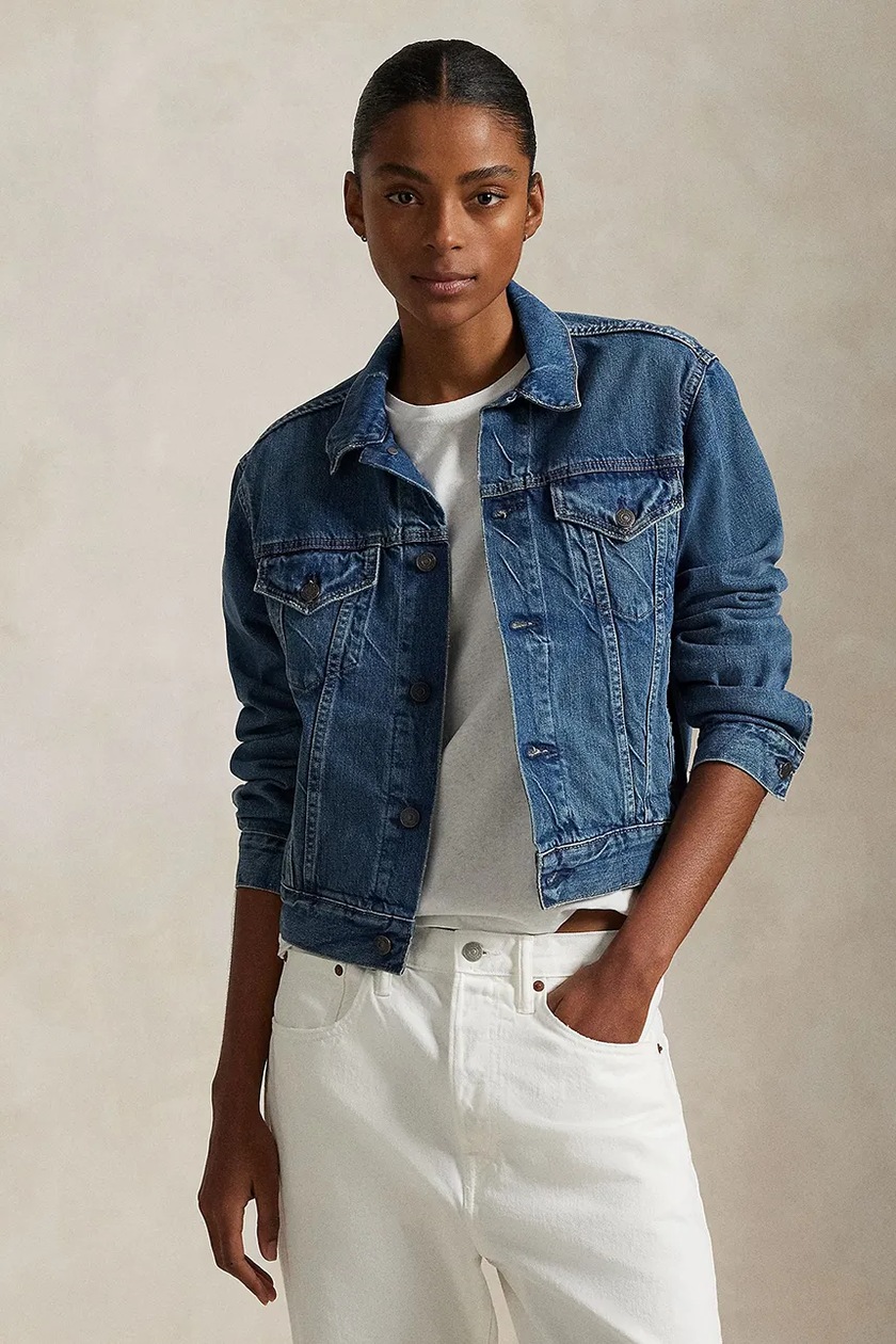 Martine Rose jacket Shrunken Track Jacket women's blue color