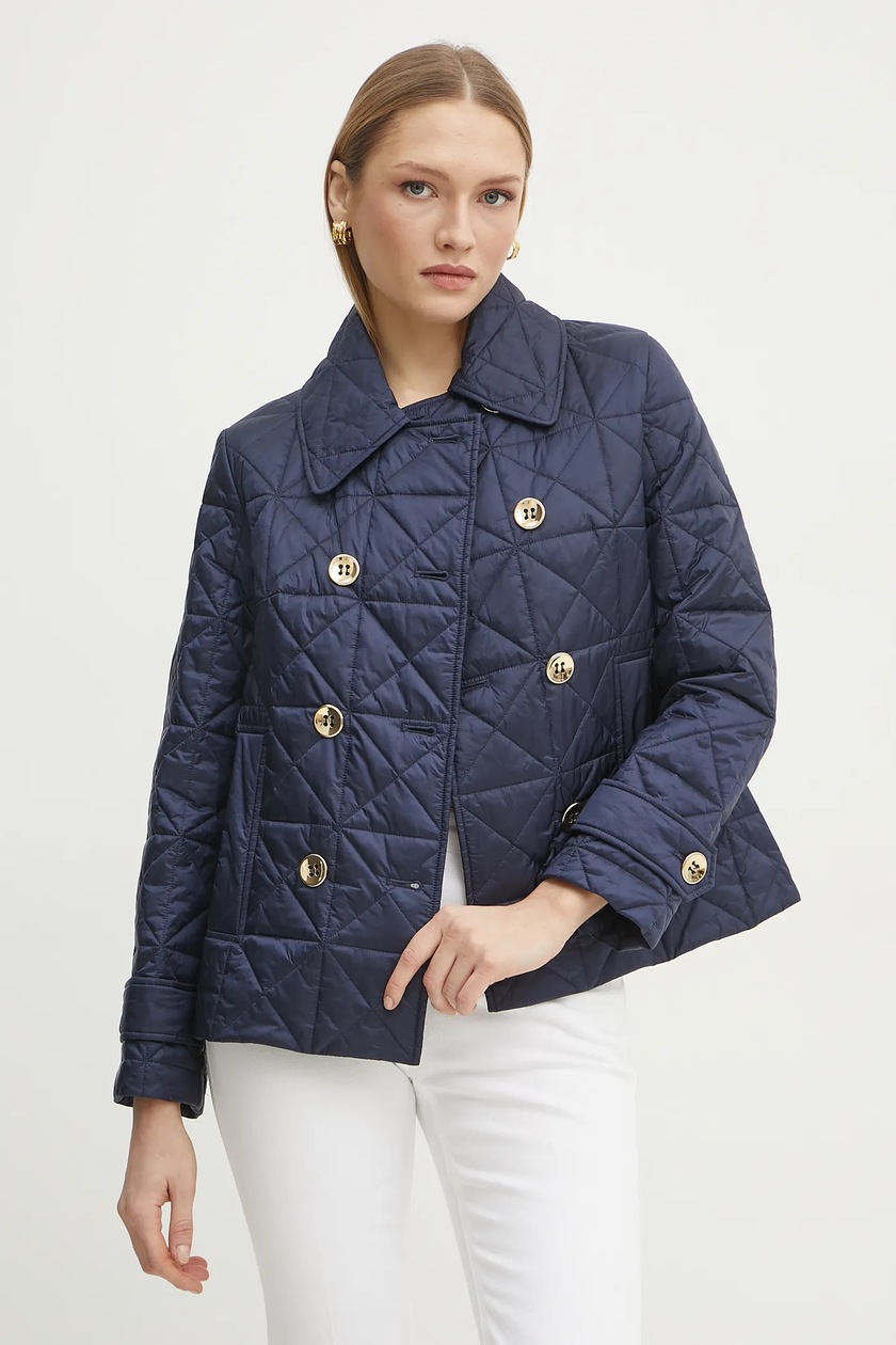 Veste Femme Luisa Spagnoli - Taille M (44) En Coton Bleu - Occasion Très Bon état, Coupe Sfiancata