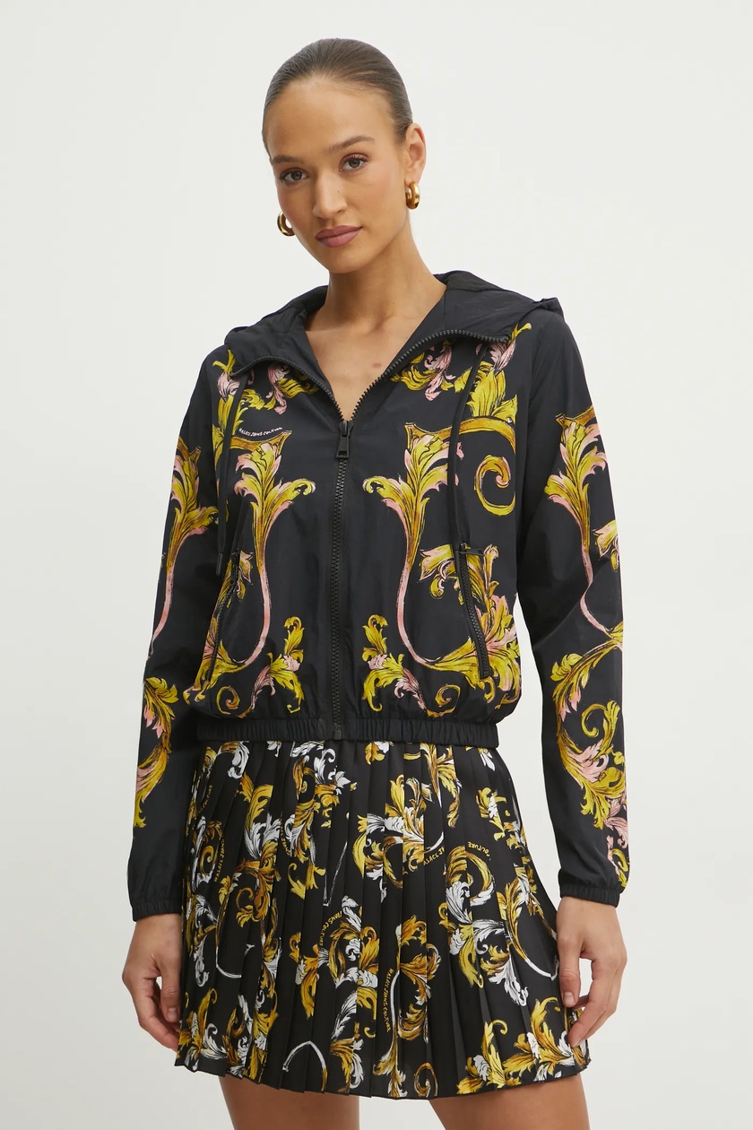Versace Jeans Couture kurtka skórzana damska kolor czarny