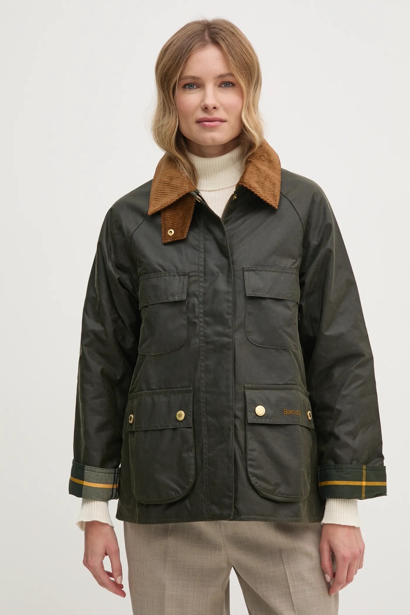 Barbour kurtka damska kolor zielony przejściowa | Answear.com