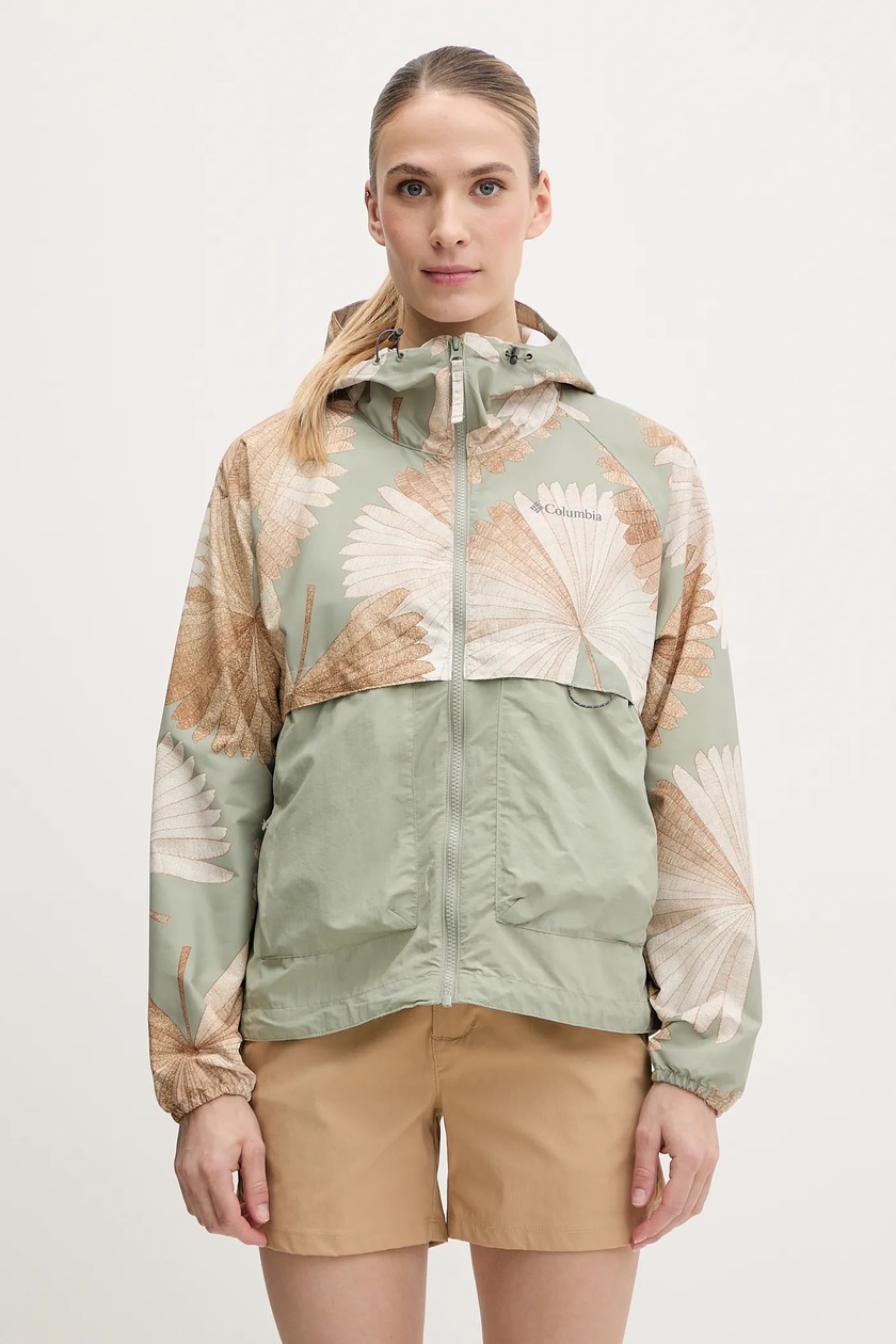 Giacca con cappuccio Columbia Spire Valley Cropped Windbreaker donna