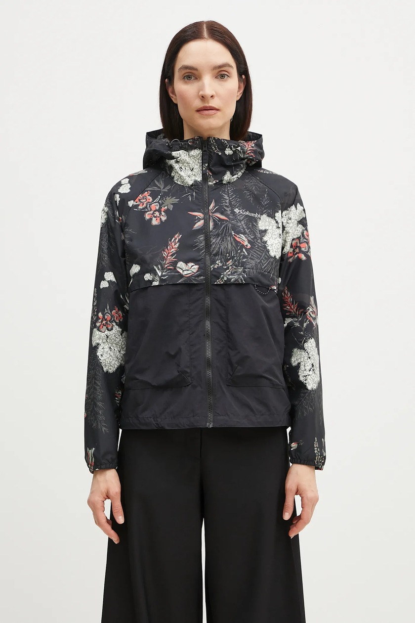 Columbia jacket Puffect Sherpa women's black color 2089231