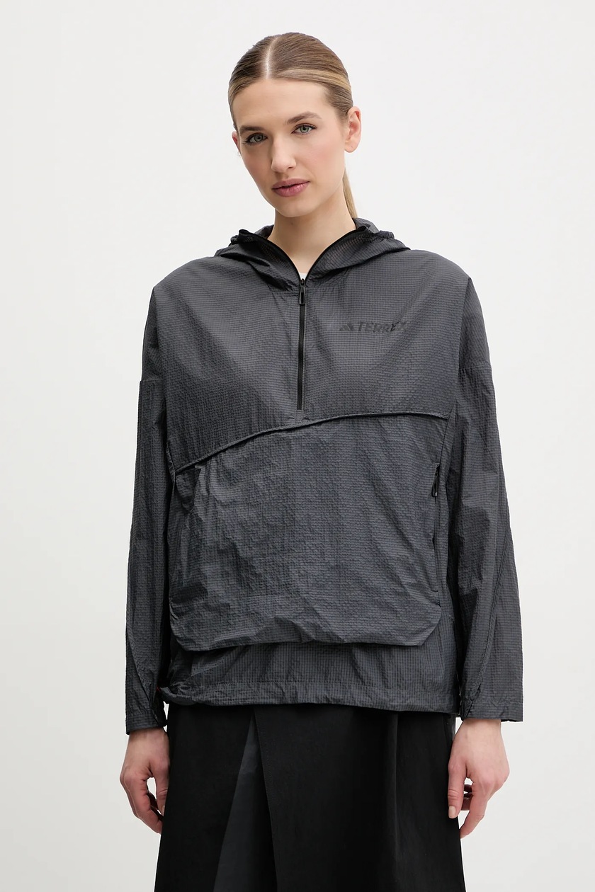 adidas Originals kurtka WOVEN TT ZIP damska kolor szary