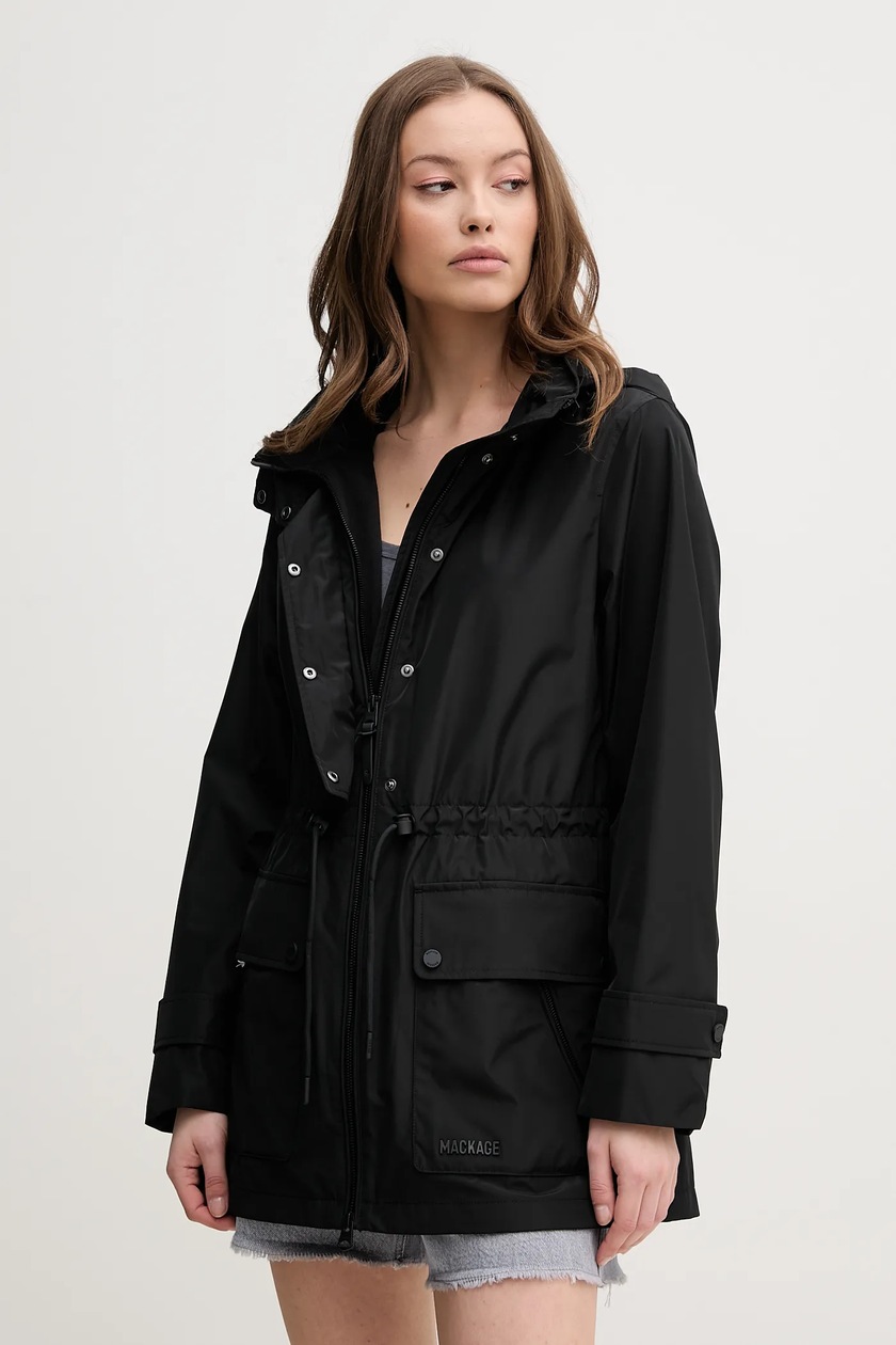 Elisabetta Franchi kurtka kolor czarny przejściowa GB05A57E2