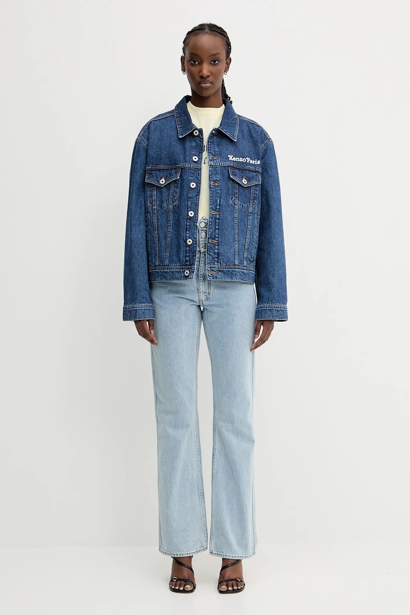 Kenzo denim jacket blue color FF52DV2486B3.DS at PRM US