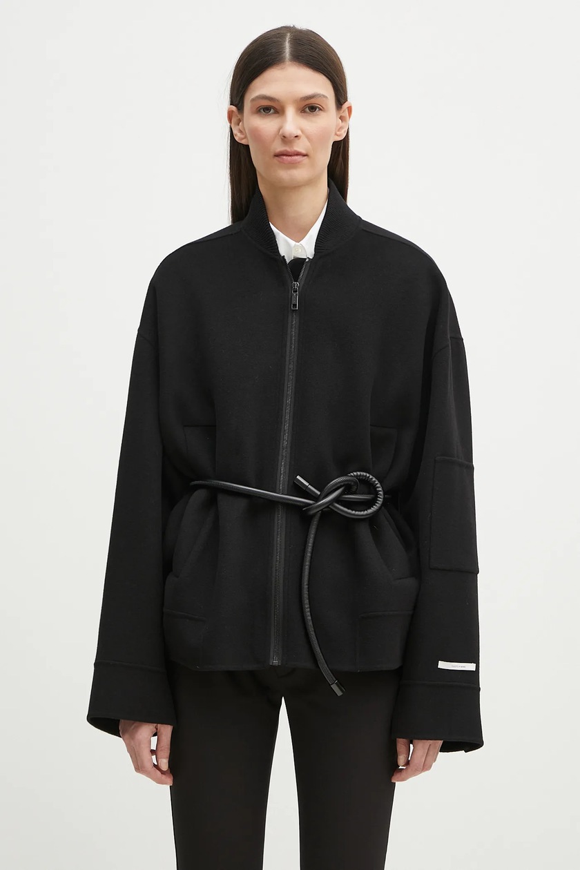 ジャケット SPORTMAX SS25 Jackets (2512911011600 FRIZZO001) Sportmax Frizzo Scuba Jacket - Dark Brown – The Frankie Shop