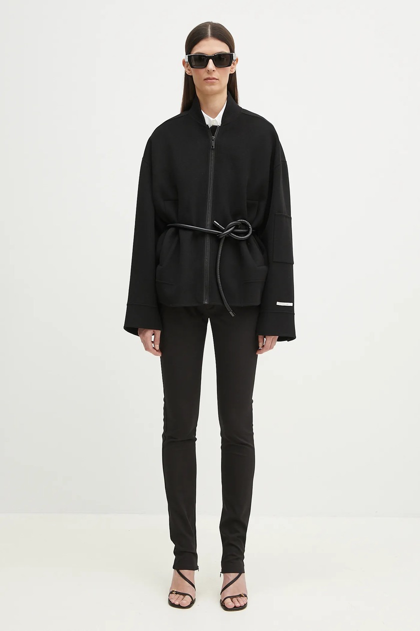 Sportmax wool bomber jacket Vitalba black color