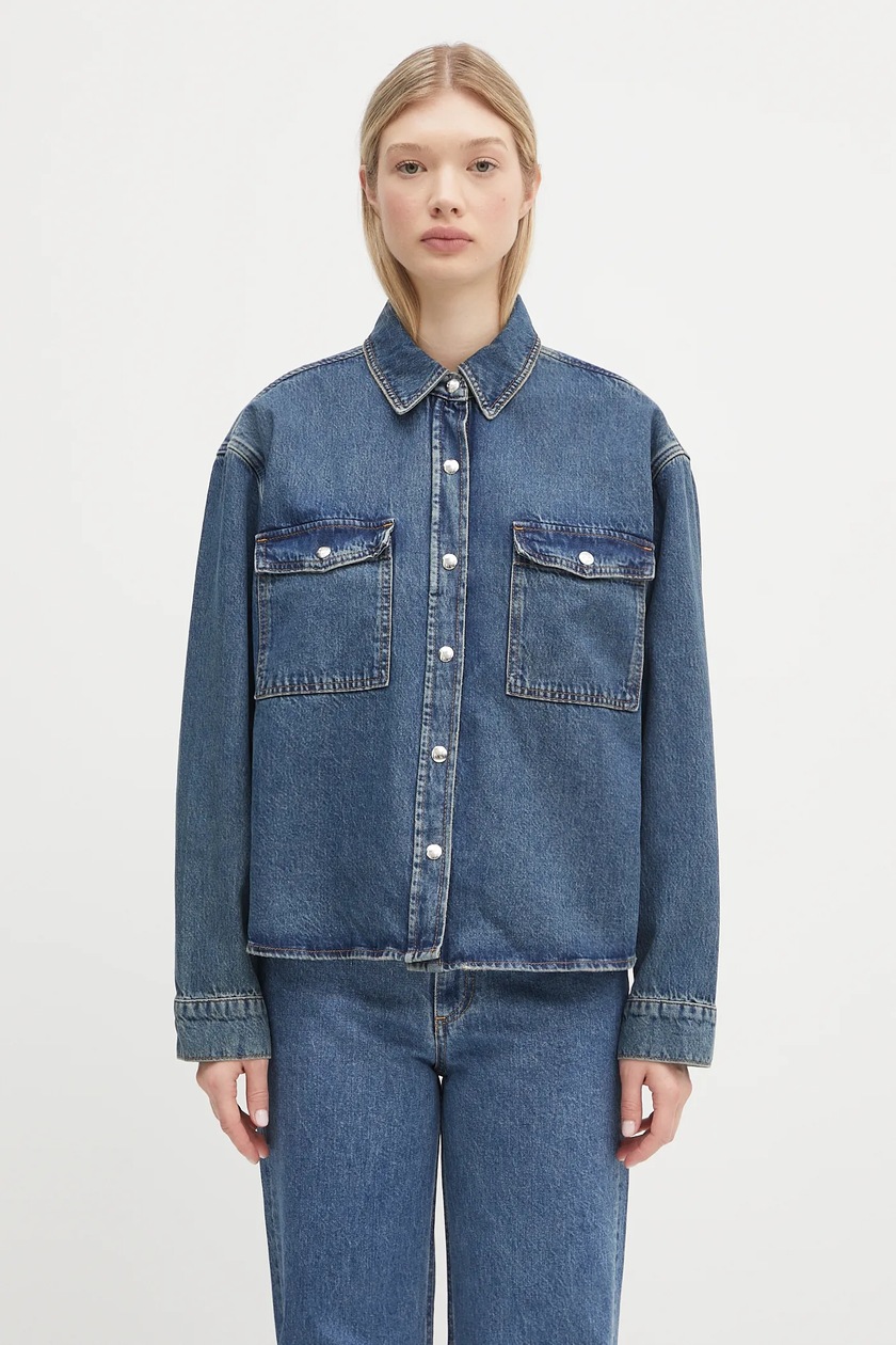 Kenzo denim jacket blue color FF52DV2486B3.DS at PRM US