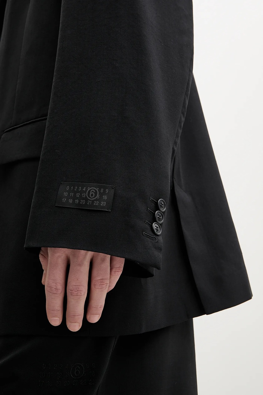 MM6｜ (SM6UY0090 P7211 961) MM6 Maison Margiela longsleeve bawełniany kolor czarny z