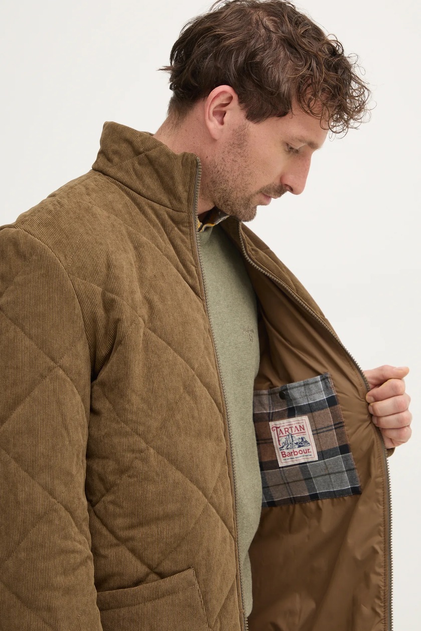 Куртка Barbour мужская цвет зелёный переходная oversize