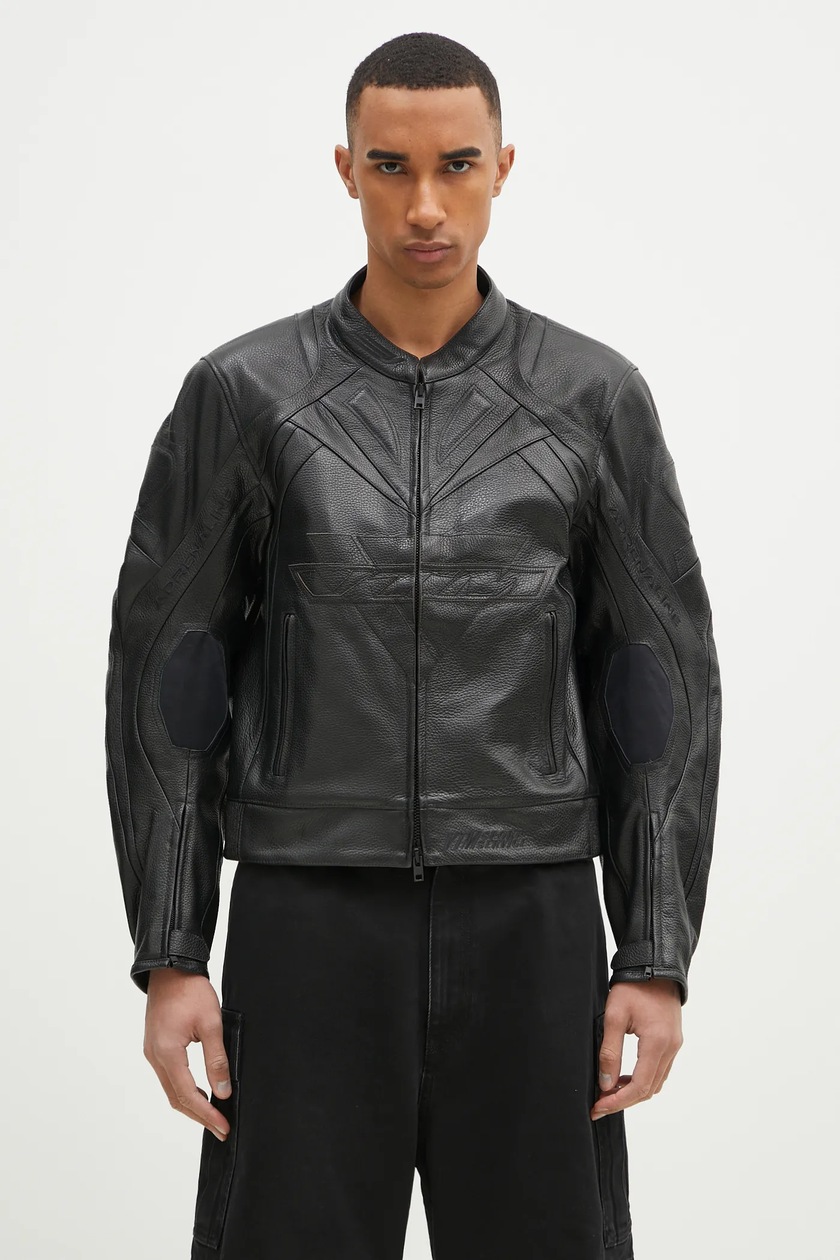 【関税込み】VETEMENTS ブラック Pro Racing レザージャケット VETEMENTS Black Pro Racing Leather Jacket Vetements