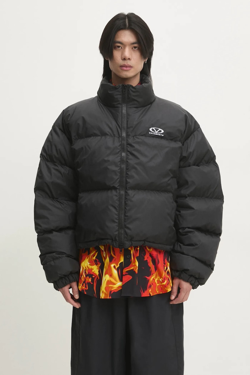VETEMENTS jacket Oversized Leather Bomber men's black color VETEMENTS jacket Oversized Leather Bomber men's black color
