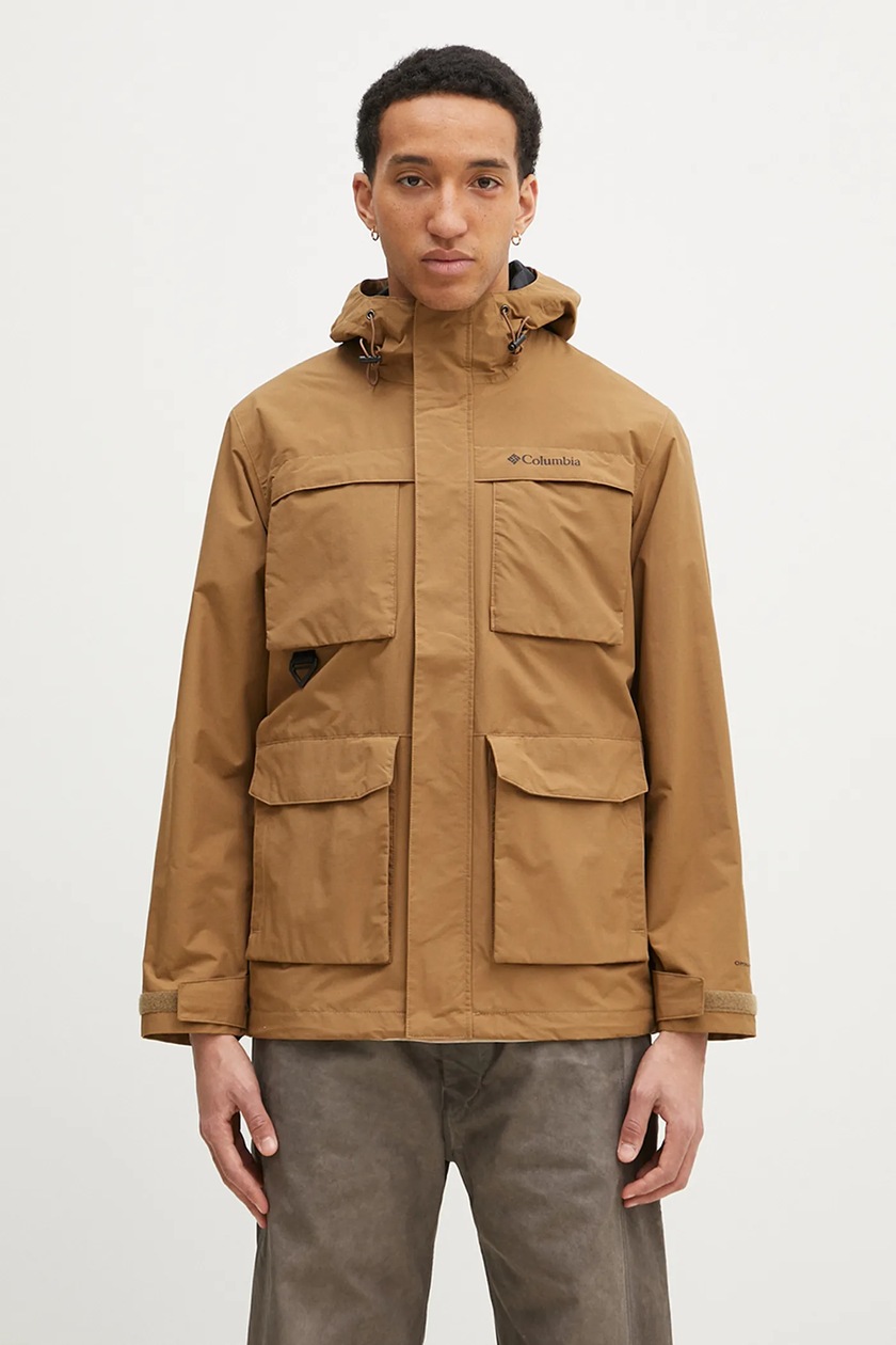 Human Made cotton shirt jacket Zip-Up Work Jacket brown