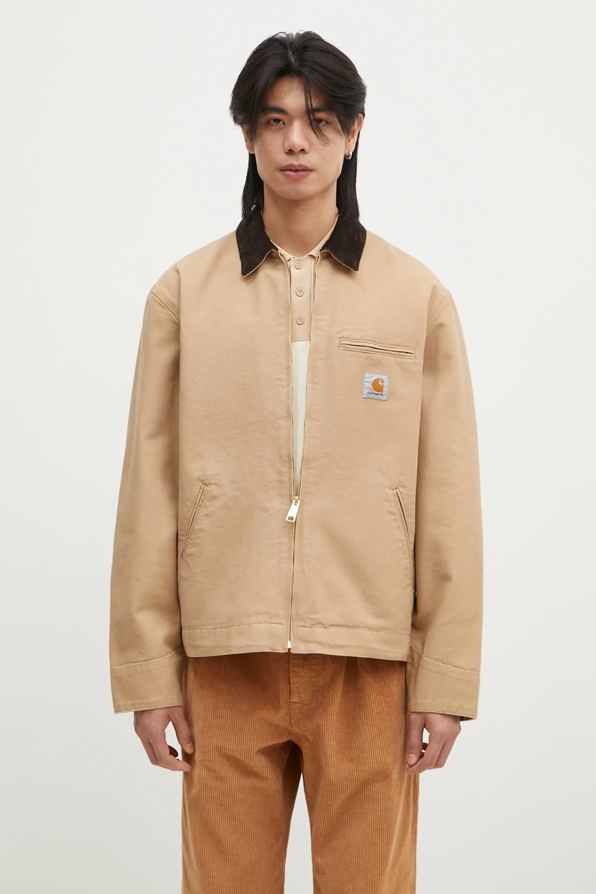 カーハート Carhartt WIP DETROIT JACKET ジャケット I033112 Carhartt WIP cotton shirt jacket Detroit Jacket brown color