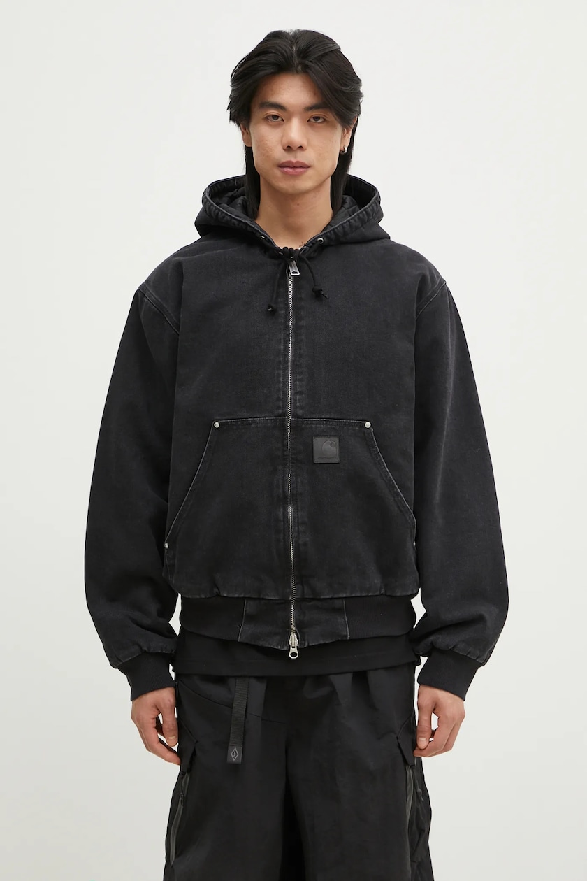 Rivet long sleeve drawstring hoodie sales