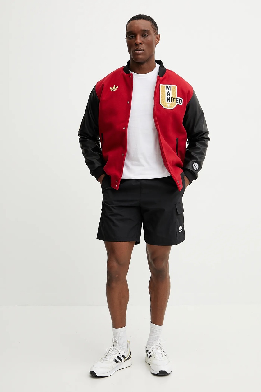 adidas Originals kurtka bomber z domieszką wełny Manchester