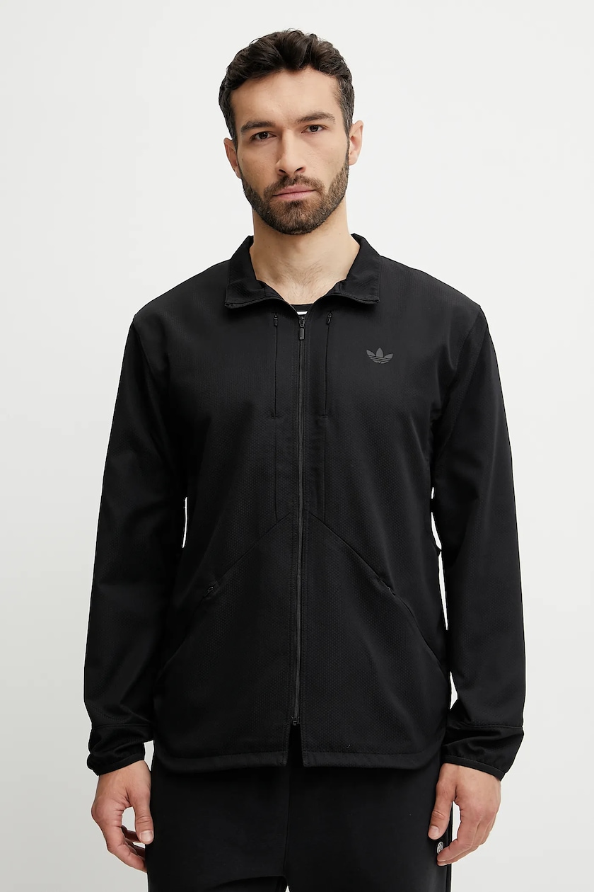 adidas Originals kurtka Coach Jacket kolor czarny przejściowa adidas Originals kurtka Coach Jacket kolor czarny przejściowa