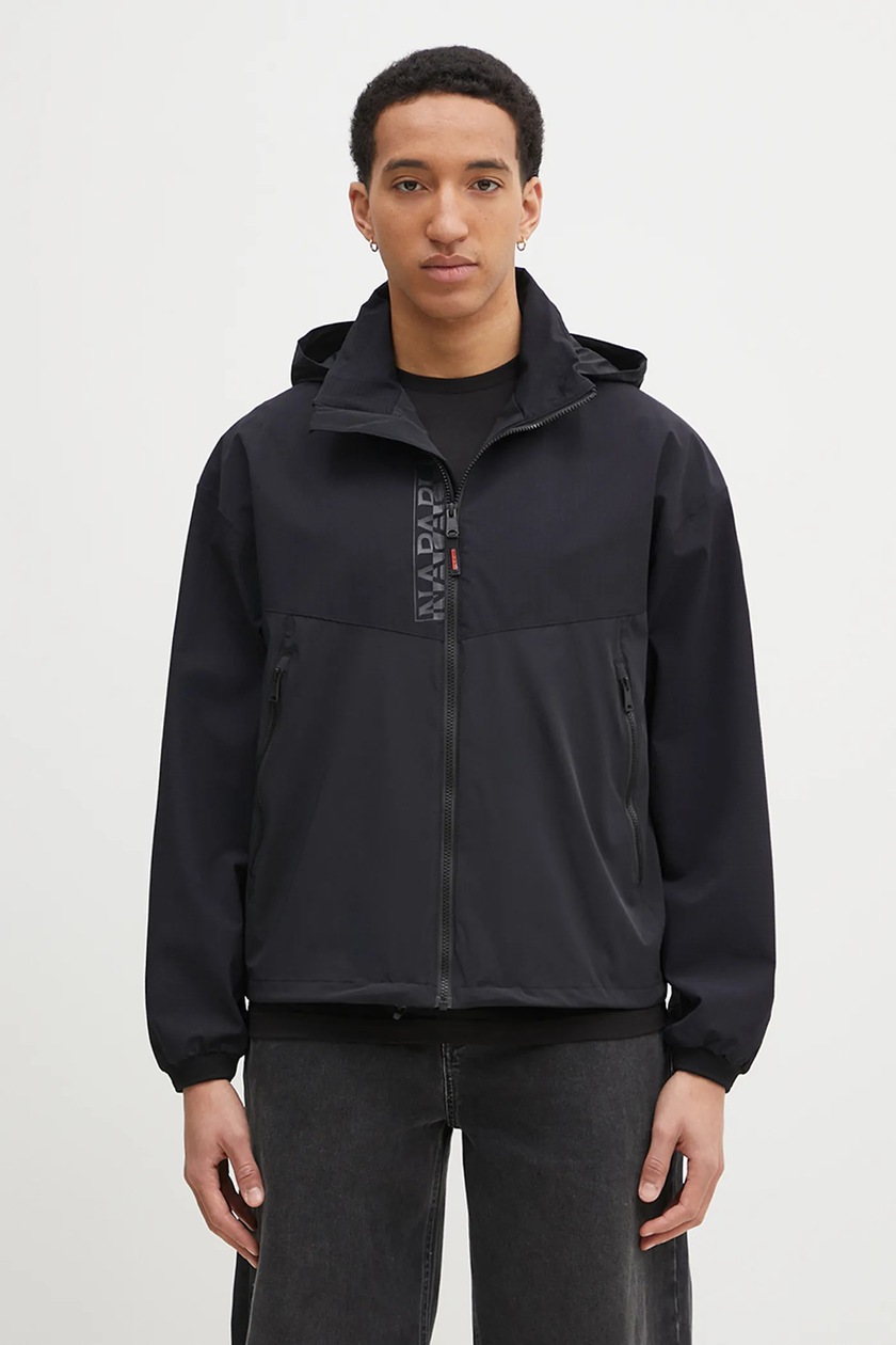 Napapijri jacket A-Gail puf black color NP0A88Z99411 at PRM US