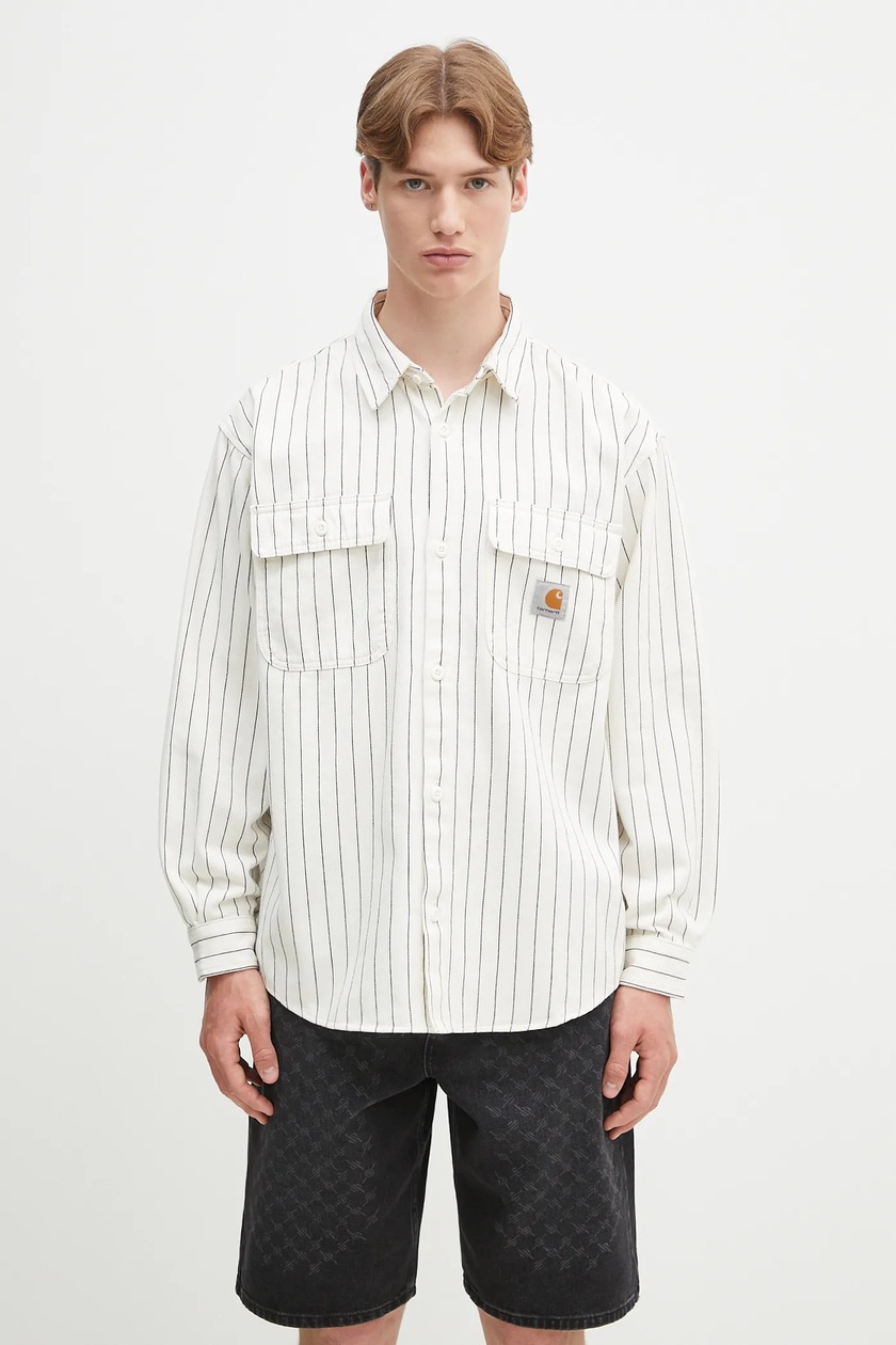 Carhartt WIP jacket Whitsome Shirt Jac men's beige color at