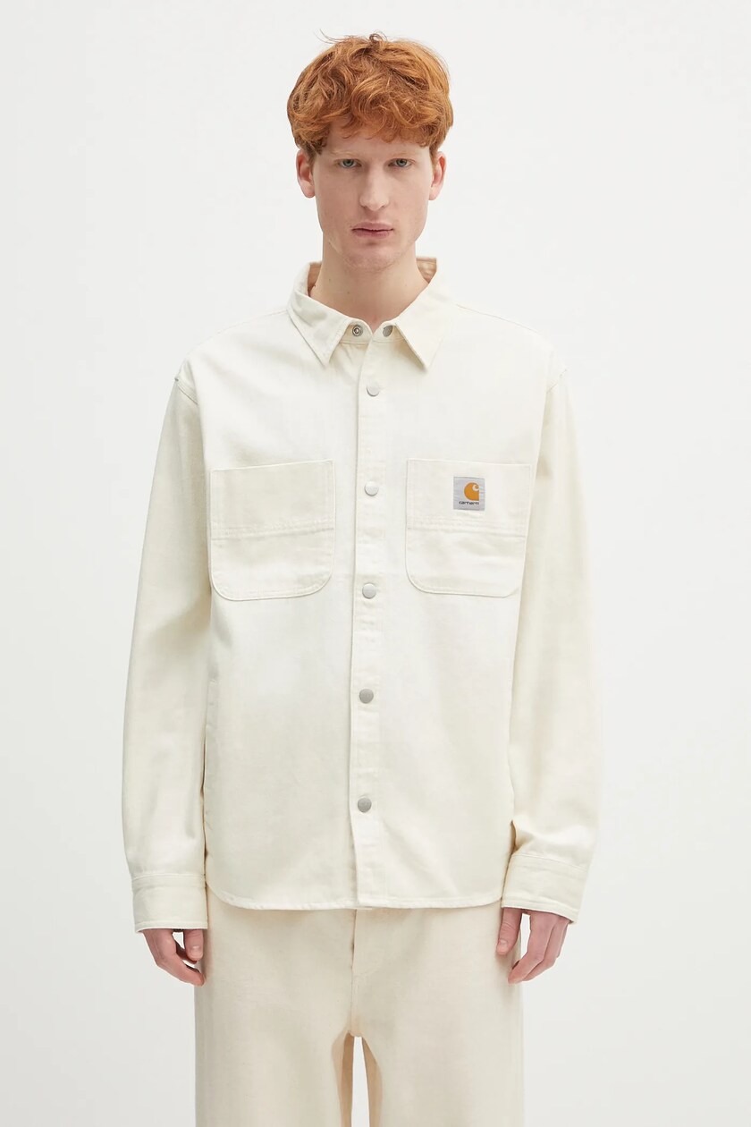 Carhartt WIP jacket Whitsome Shirt Jac men's beige color at
