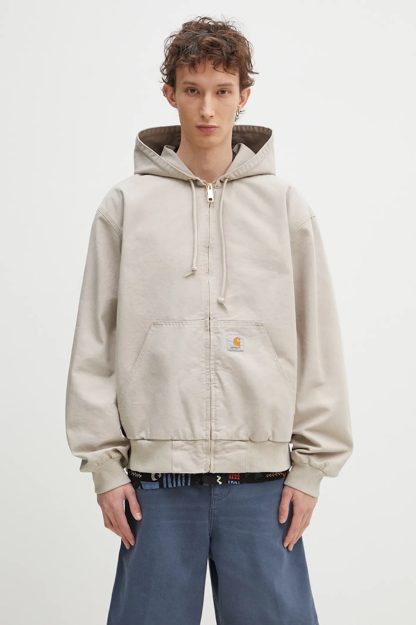 Carhartt WIP jacket Newhaven Jacket men's beige color Carhartt WIP jacket Newhaven Jacket men's beige color