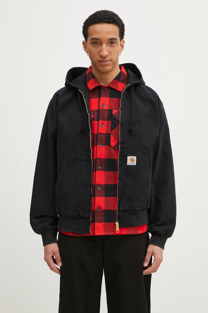 Carhartt WIP cotton jacket Detroit Jacket black color Carhartt WIP cotton jacket Detroit Jacket black color