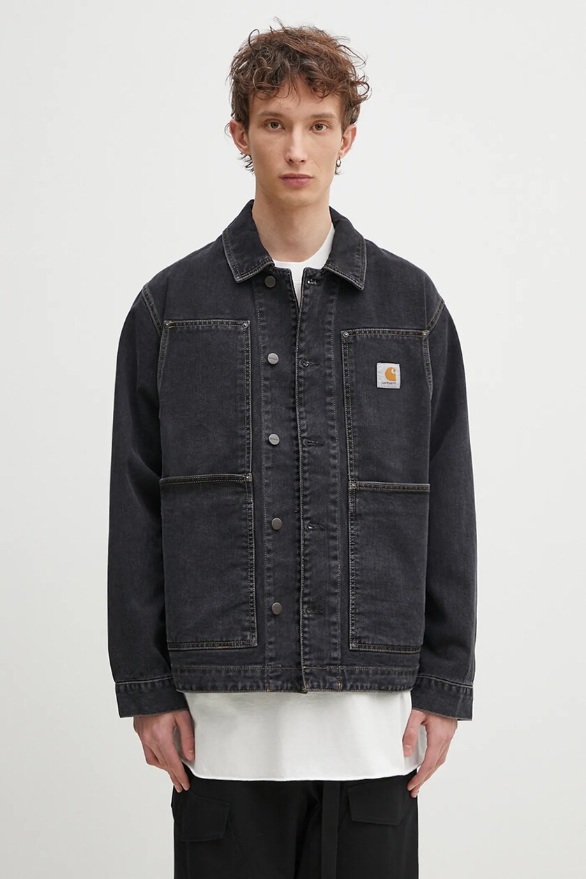 Carhartt WIP denim jacket OG Double Front Jacket black color Carhartt WIP denim jacket OG Double Front Jacket black color