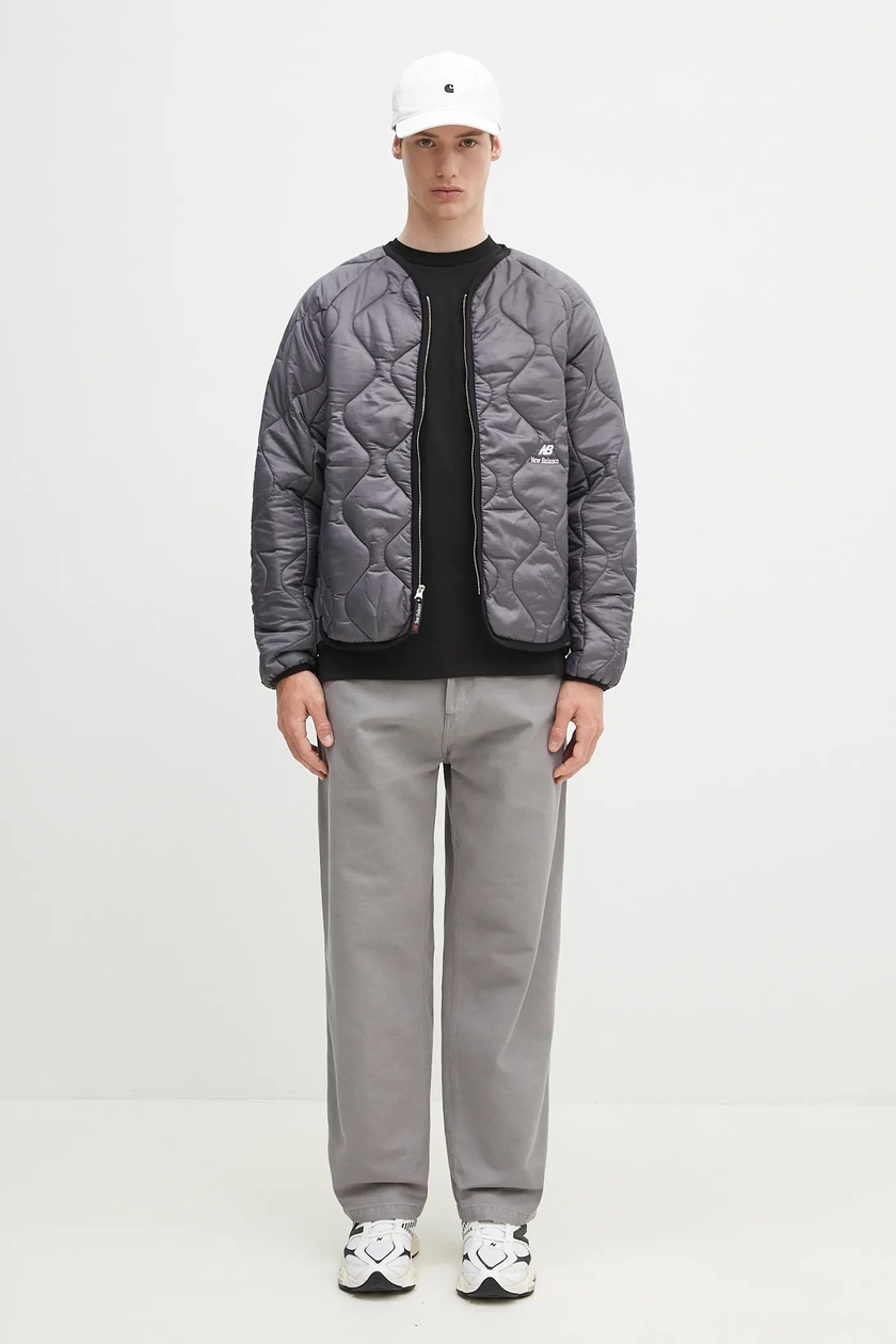 New Balance jacket Made In Usa Quilted Jacket Mgt gray color