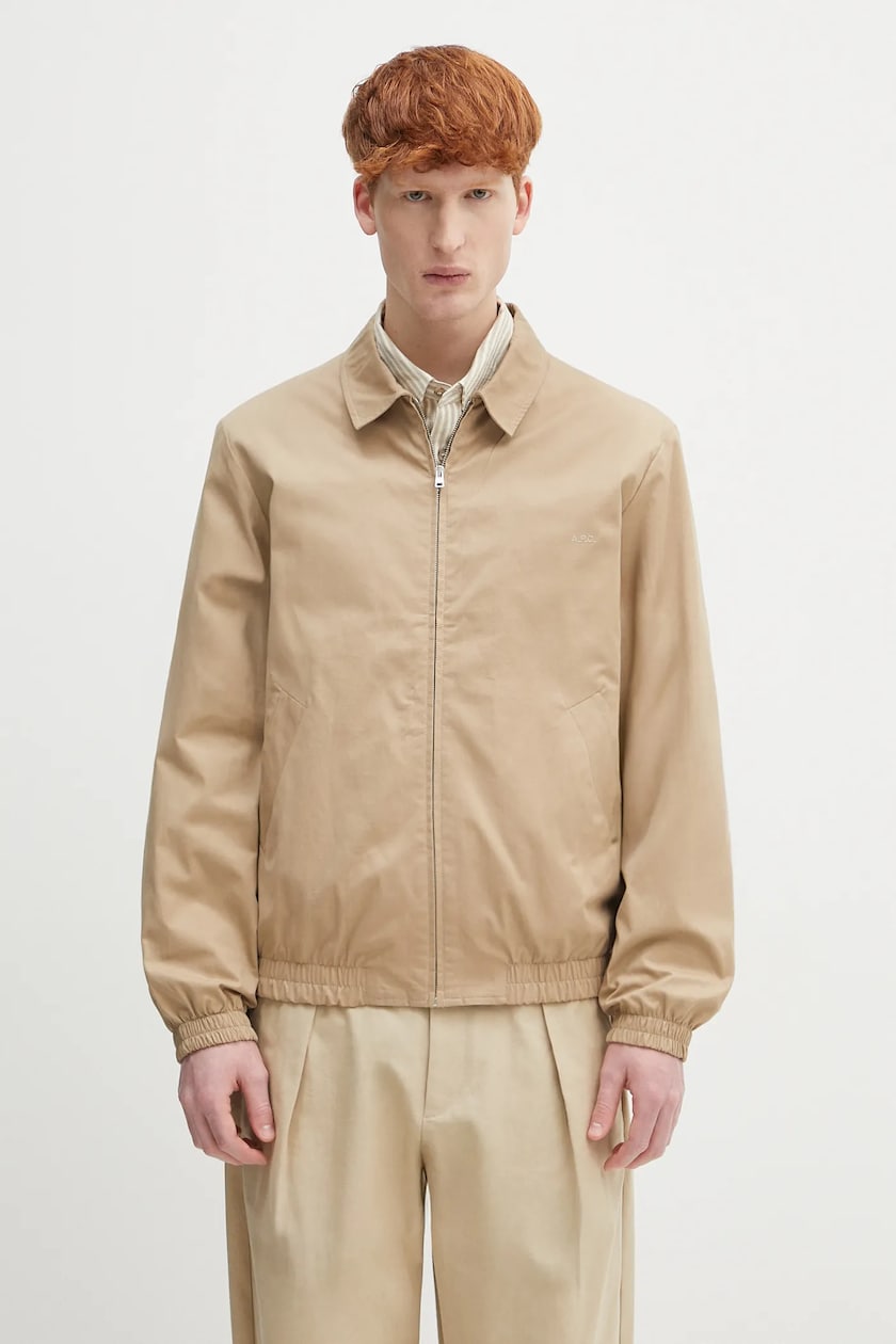 giacca in cotone Blouson Gilbert colore beige - Main Image