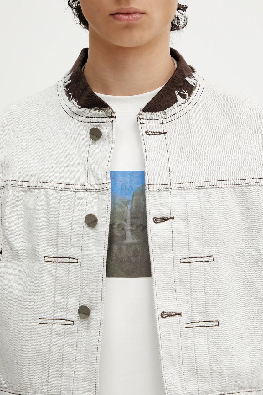 ジャケット・アウター ADERERROR TRUCKER JACKET 1601 / WHITE Ader Error denim jacket Apparel-Top white color
