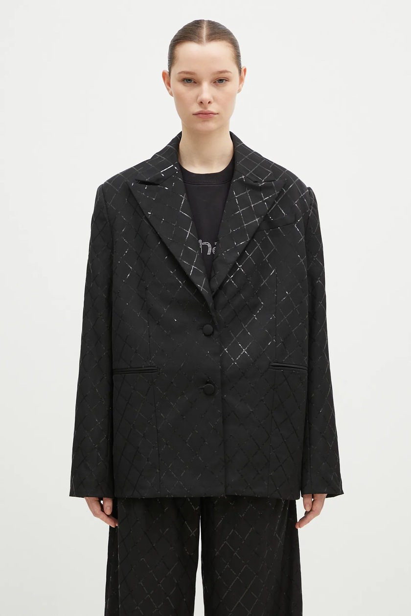 スーツ ROTATE Women Suit Jackets 113325100 OVERSIZED 100 BLACK Oversized Sequins Blazer Black - ROTATE Birger Christensen