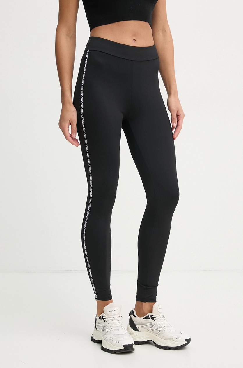 MEGmin☘️ Legginsy czarne ze zlotym lampasem MICHAEL KORS - Butik