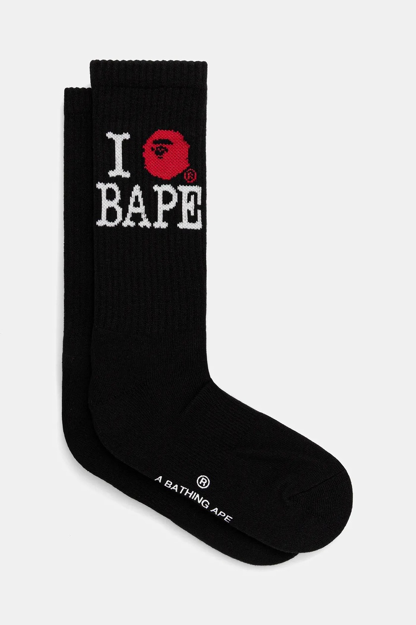 SAINT Mxxxxxx × BAPE® AP_SOCKS/APE / BLK - Socks