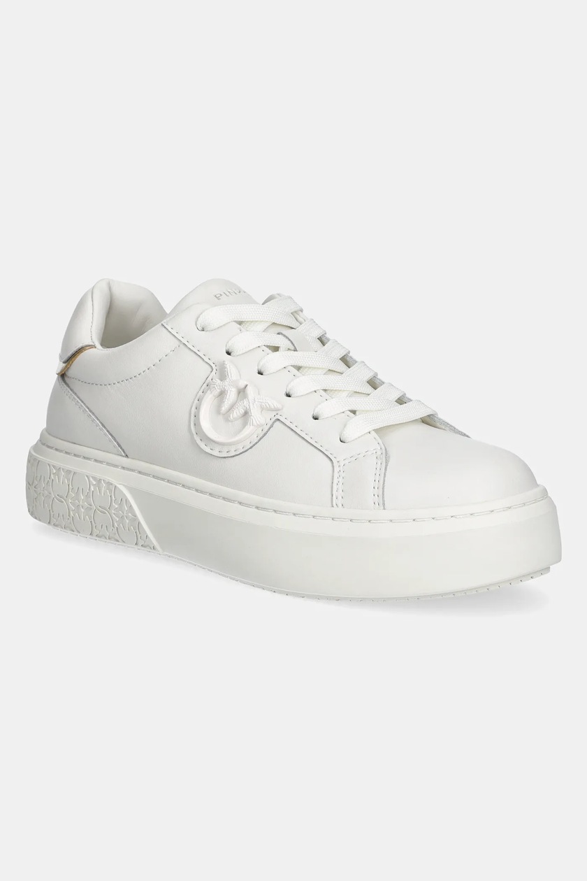 Pinko sneakersy skórzane Yoko damskie kolor biały SS0071