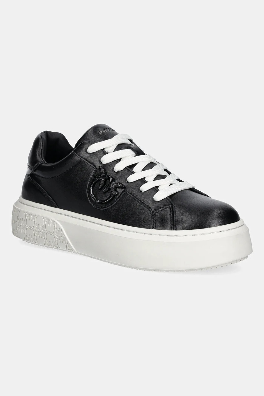 スニーカー PINKO Woman Sneakers Black SS0049P062 Z99 Ariel lace-up sneakers with rhinestones