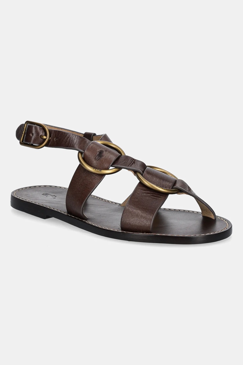 【大人気】POLO RALPH LAUREN ★快適 O-Ring Leather Sandal O-Ring Leather Sandal