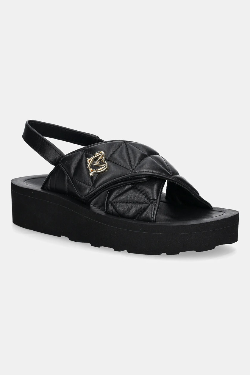 Love Moschino sandały damskie kolor czarny na platformie