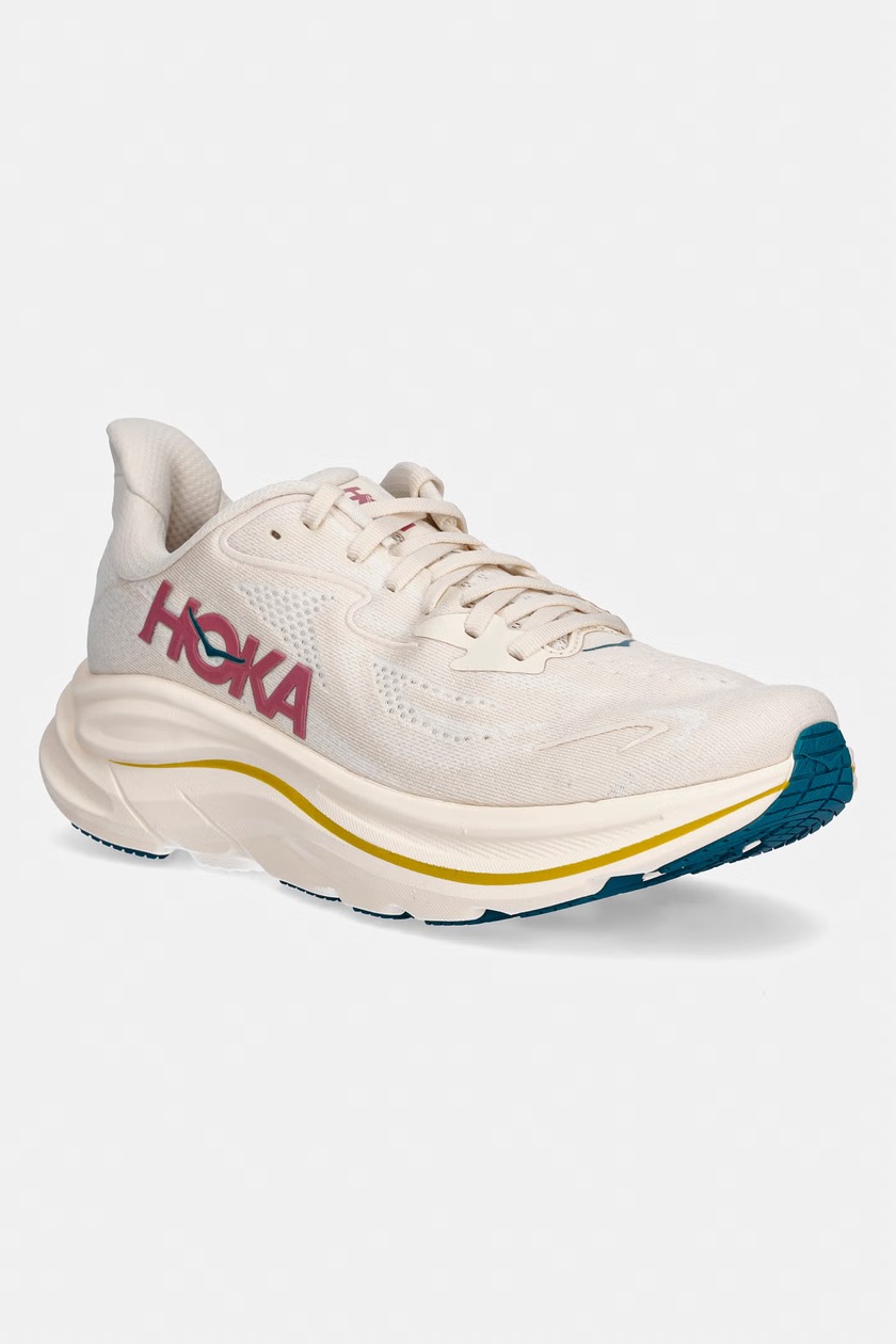 Hoka One One running shoes Clifton 9 beige color at PRM US