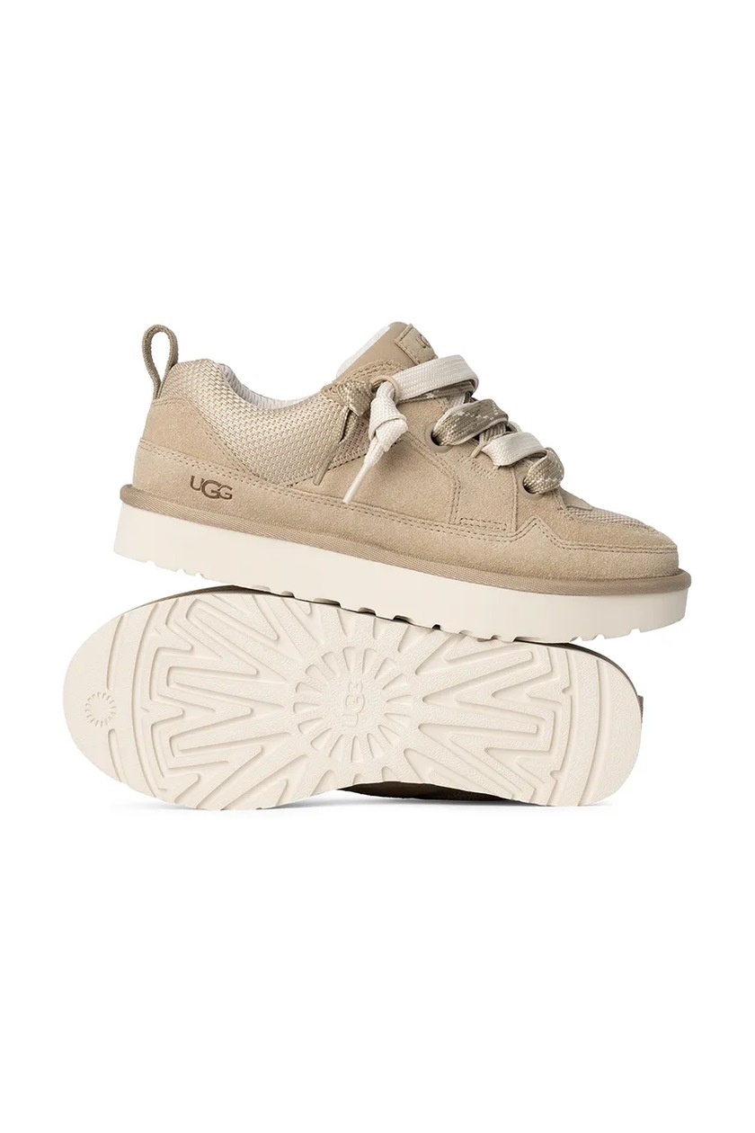 UGG suede sneakers Lo Lowmel women's beige color 1168890