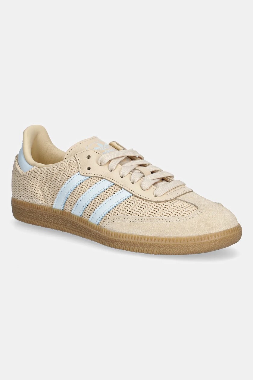 adidas Originals leather sneakers Samba OG W beige color