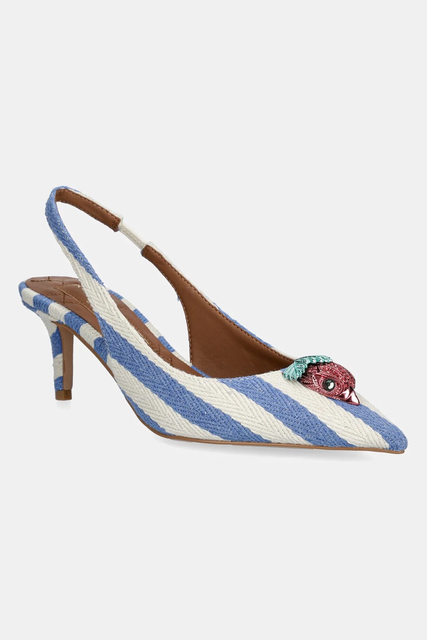 【NONCODE】Niren Spider Slingback Czarne Sandały Typu Slingback ze Szpiczastym Noskiem