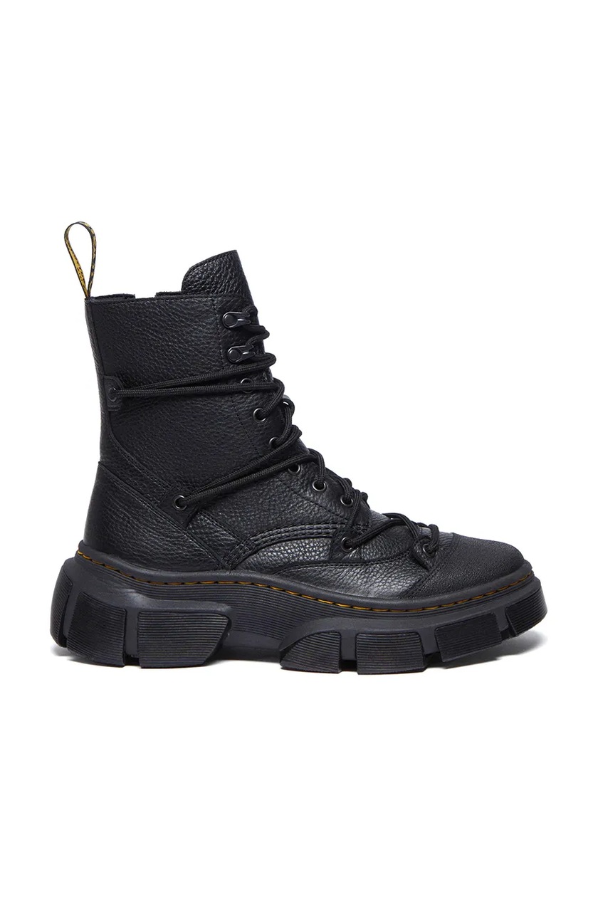 thumbnail image 2 of Dr. Martens 1460 Nappa Leather Lace-Up Combat Boots – Men's Black Ankle Boots 11822002 2 of 5