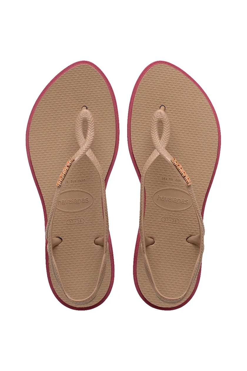 Σανδάλια Havaianas LUNA POINT χρώμα: καφέ,