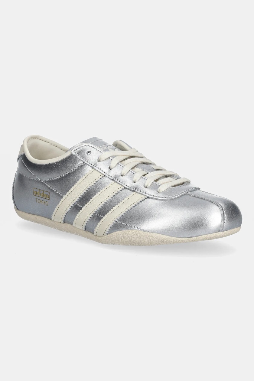 adidas Originals leather sneakers Stan Smith Lo Pro W silver