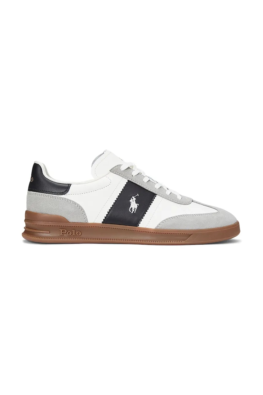 Polo Ralph Lauren leather sneakers Hrt Aera Pp white color Polo Ralph Lauren leather sneakers Hrt Aera Pp white color