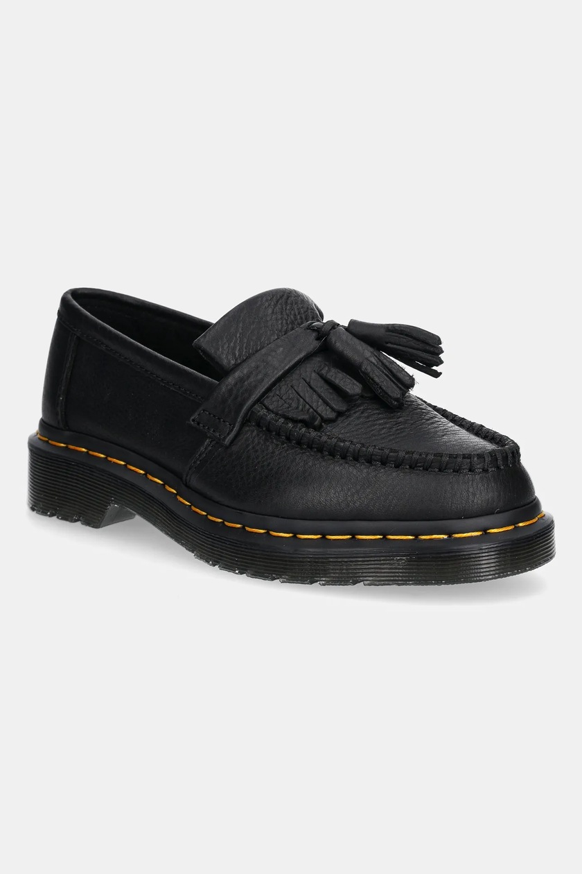 Penton Bex Square Toe Hair-On & Leather Loafers in Black