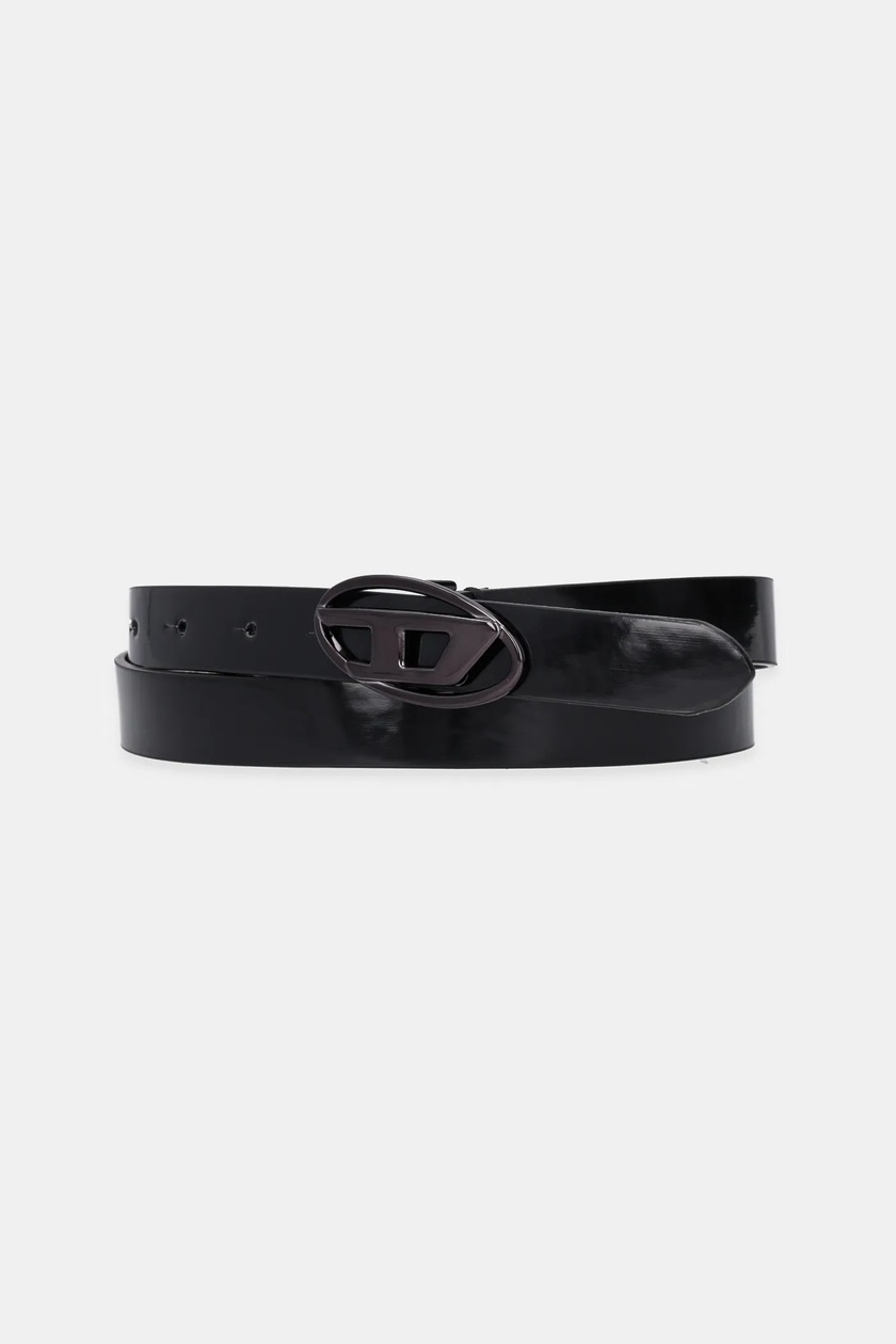 Diesel pasek OVAL D LOGO B-1DR 20 belt damski kolor czarny