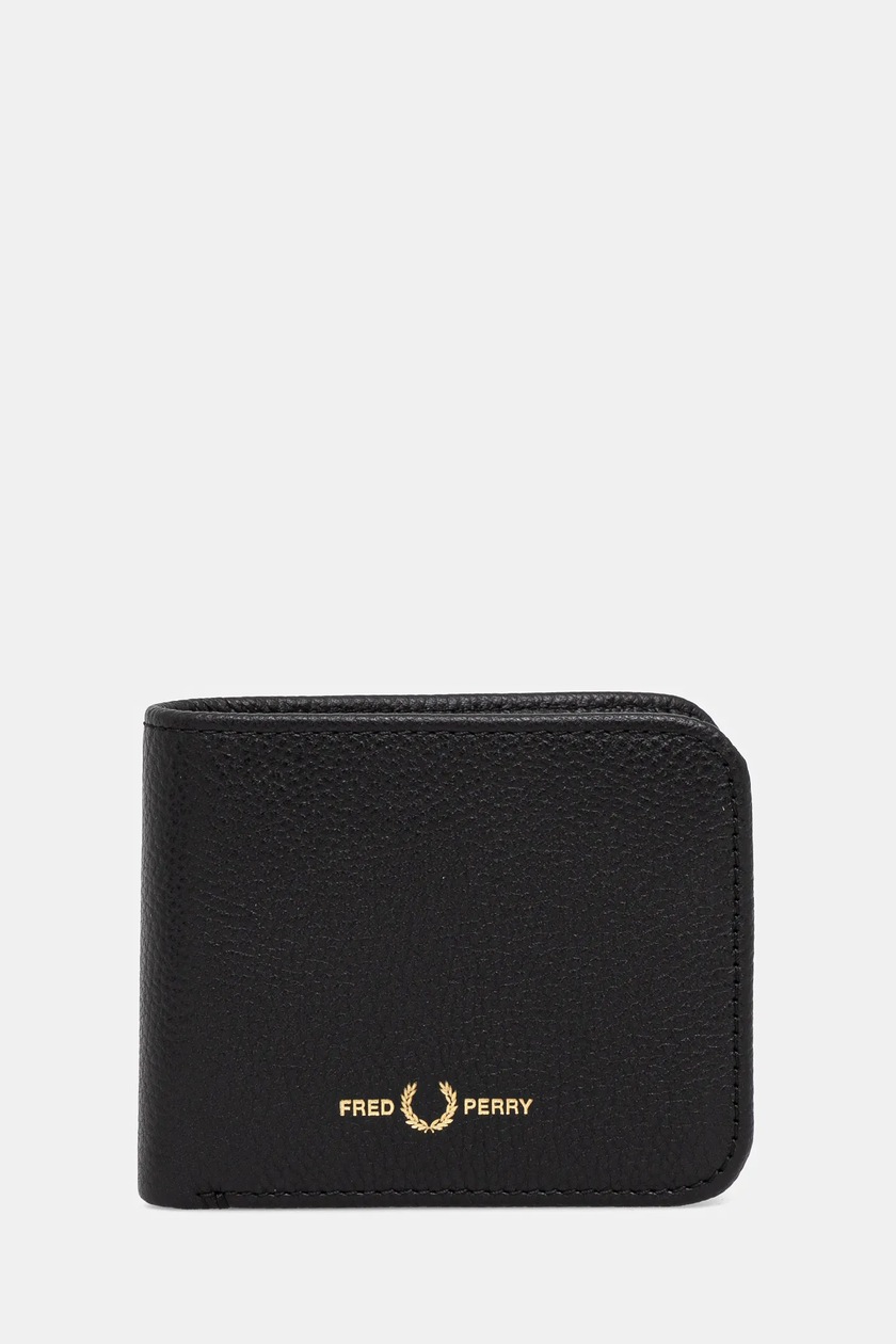 Fred Perry leather wallet men's black color L9264.102 at PRM US