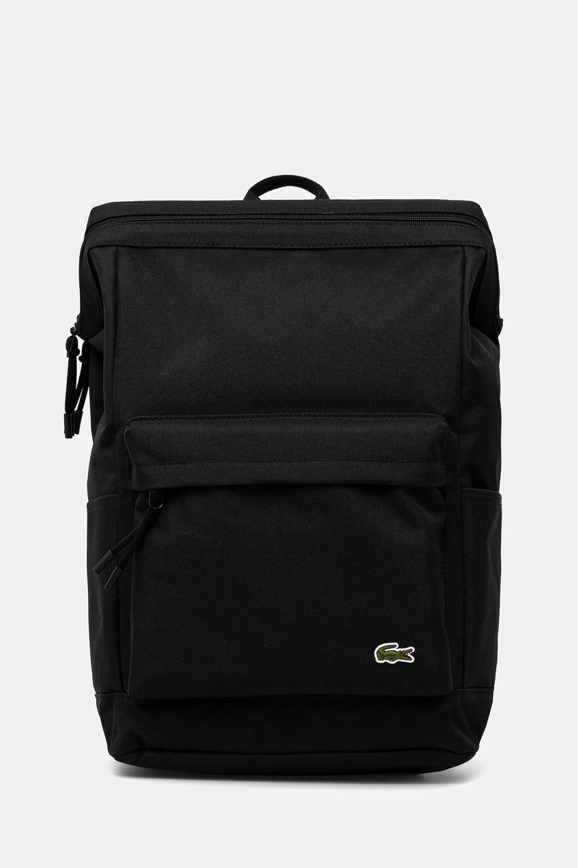Lacoste leather backpack black color at PRM US